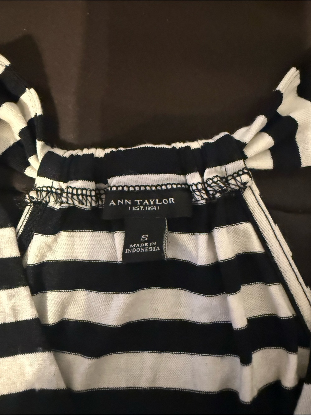 Ann Taylor Kids Navy and White Striped Sundress